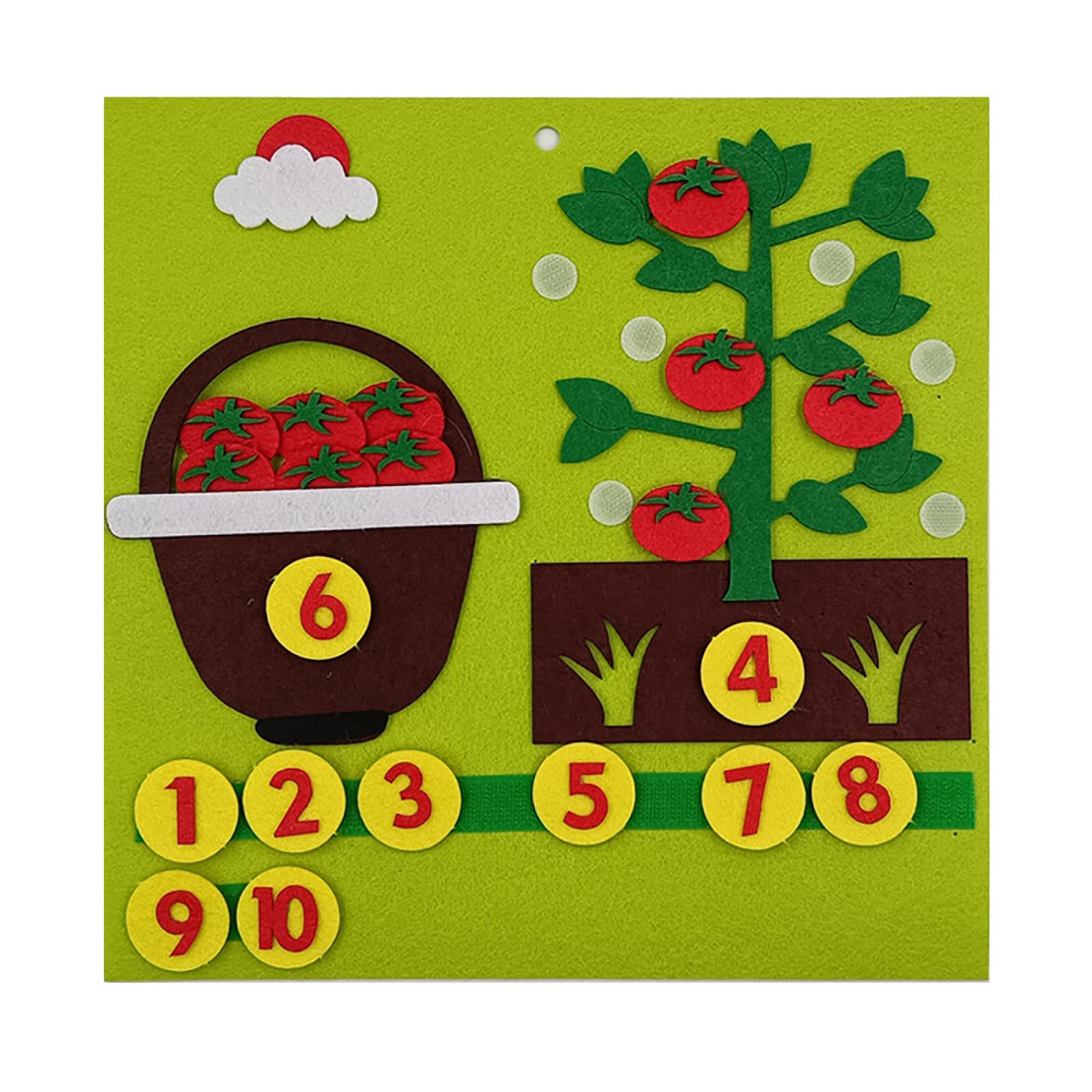 Birdeem Non-Woven DIY Early Education Math Toys for Kindergarten - Vegetable & Number Learning Paste Activity for Kids | Perfect for Homeschooling & Preschool Classroom