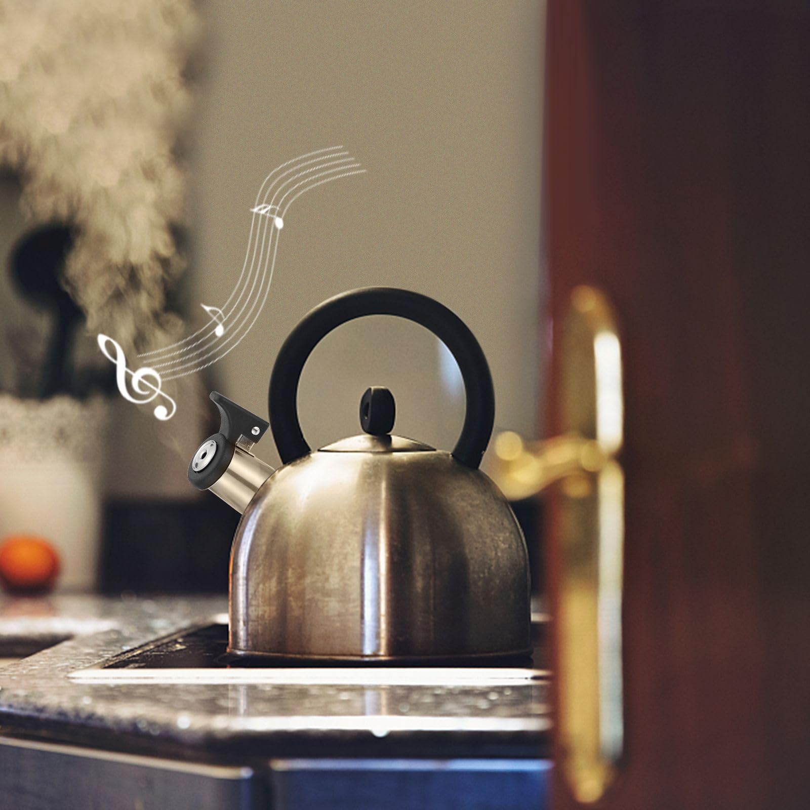 Stainless Steel Whistle Replacement for Tea Kettle - Durable Boiling Water Spout Nozzle Accessory | Perfect for Stovetop Teapots & Whistling Kettles (Home Kitchen Use)