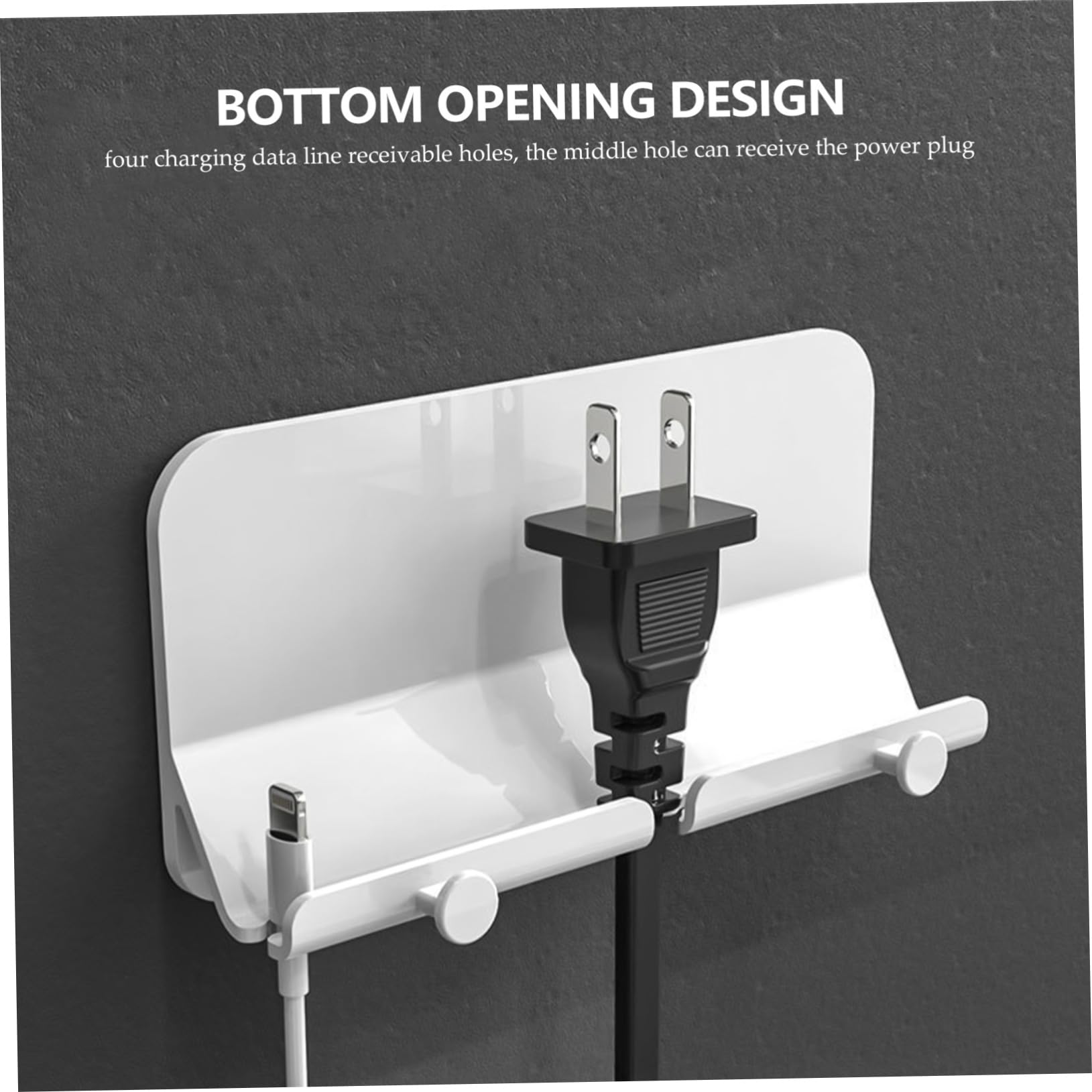 UKCOCO 6-Pack Adhesive Wall Mount Phone Holder - Universal Smartphone Bracket, ABS Plastic Phone Storage Rack for Home, Office, Kitchen & Bathroom Organization