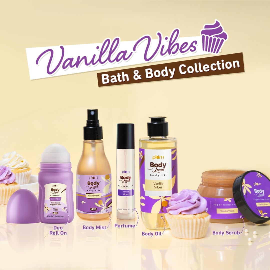 Plum Bodylovin' Vanilla Vibes Body Wash - SLS-Free Creamy Shower Gel for Women with Long-Lasting Fragrance | Aloe-Infused Nourishing Cleanser for Soft, Smooth Skin | Perfect for Daily Shower & Relaxing Bath - 8.1 fl oz (240ml)