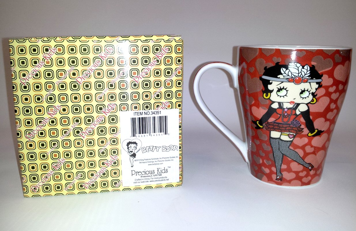 Betty Bopp 12oz Ceramic Coffee Mug with Gift Box - Collectible Cartoon Character Tea Cup for Office, Home & Gifts - Perfect for Coffee, Tea & Hot Chocolate Lovers