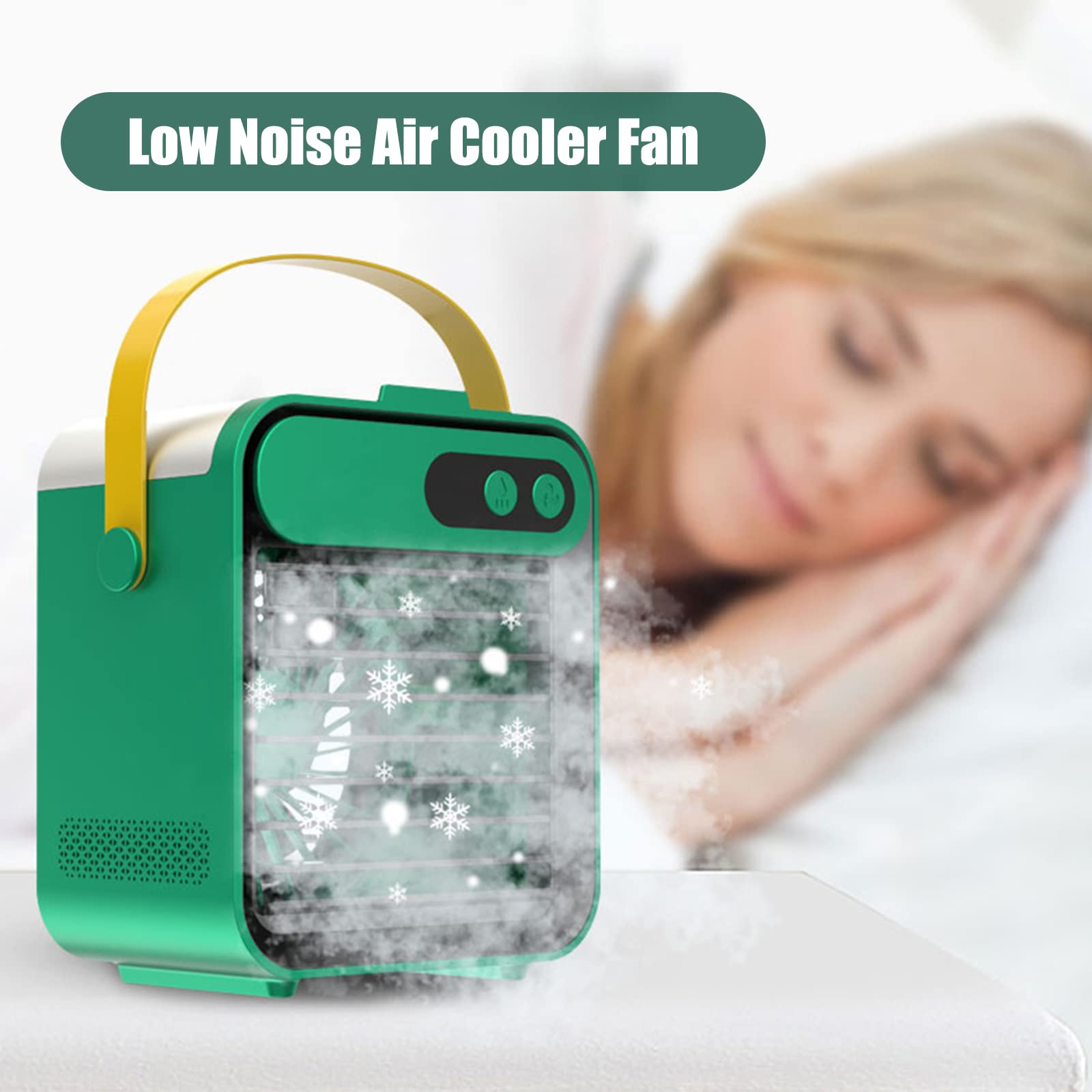 Matybobe Portable USB Air Cooler Fan with 180mL Humidifier, 3 Speed Settings & Phone Holder - Compact Cooling Fan for Home, Office, and Travel | Perfect for Desks, Bedrooms, and Small Spaces