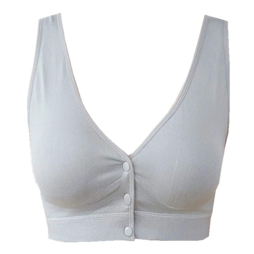 3 Pack Women's Front Close Sports Bras - Seamless Light Support Sleep Underwear with Easy On/Off Design for Yoga, Gym & Lounge Wear