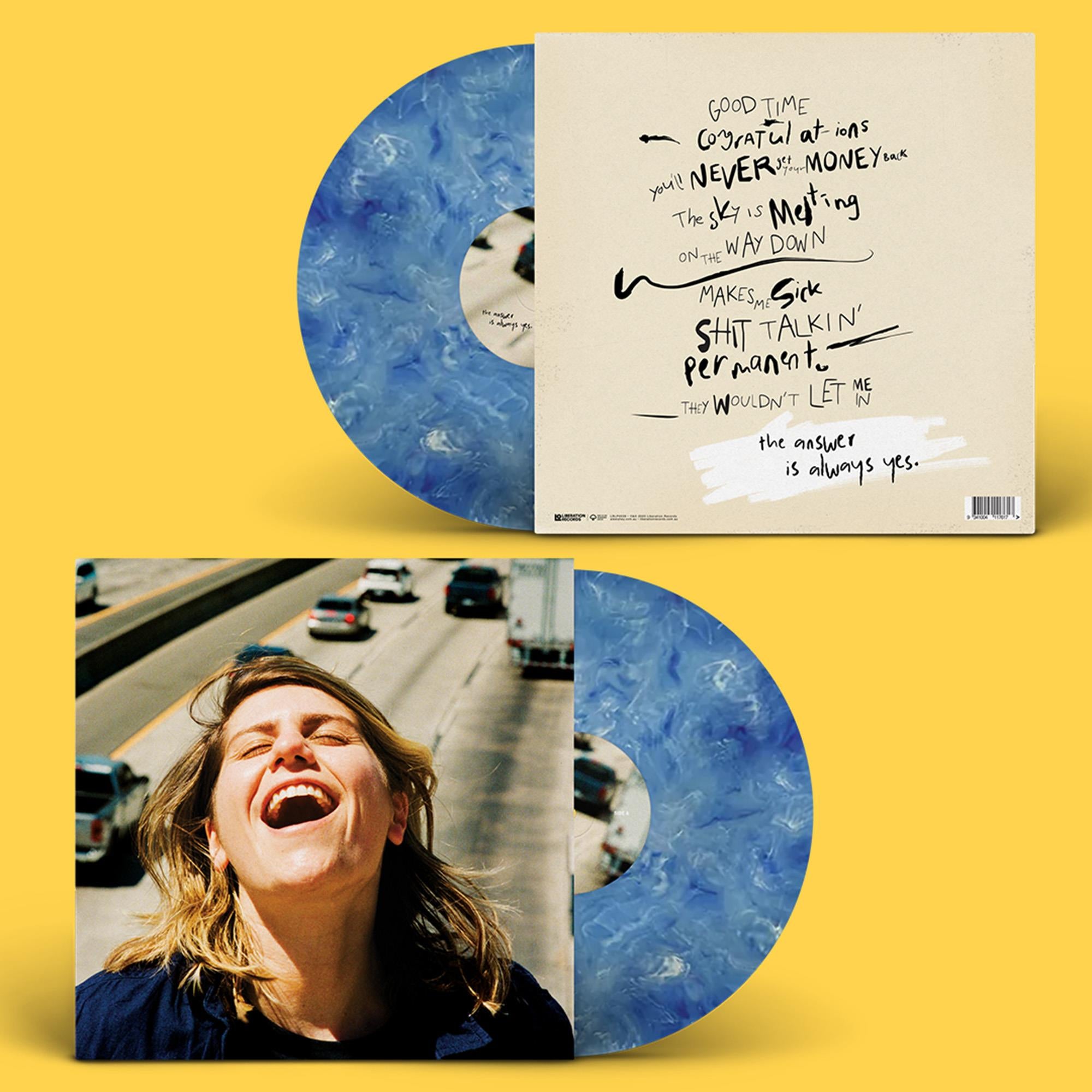 The Answer Is Always Yes - Blue & White Marbled Vinyl Record - Perfect for Music Lovers & Vinyl Collectors