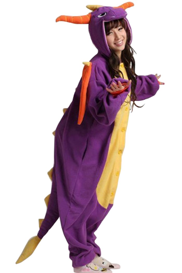 Wotogold Animal Dragon Pajamas - Unisex Adult Cosplay Costume for Halloween, Anime Conventions & Themed Parties | Soft & Comfortable Sleepwear for Fantasy Lovers