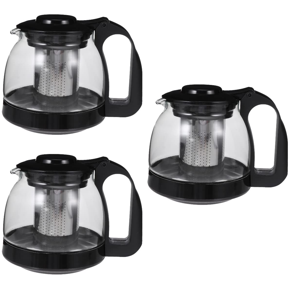Premium Glass Tea Kettle Set with Stainless Steel Infuser - 3-Piece Borosilicate Glass Teapot for Loose Leaf Tea - Perfect for Home, Office & Gift Giving - Ideal for Herbal Tea, Iced Tea & Tea Ceremonies