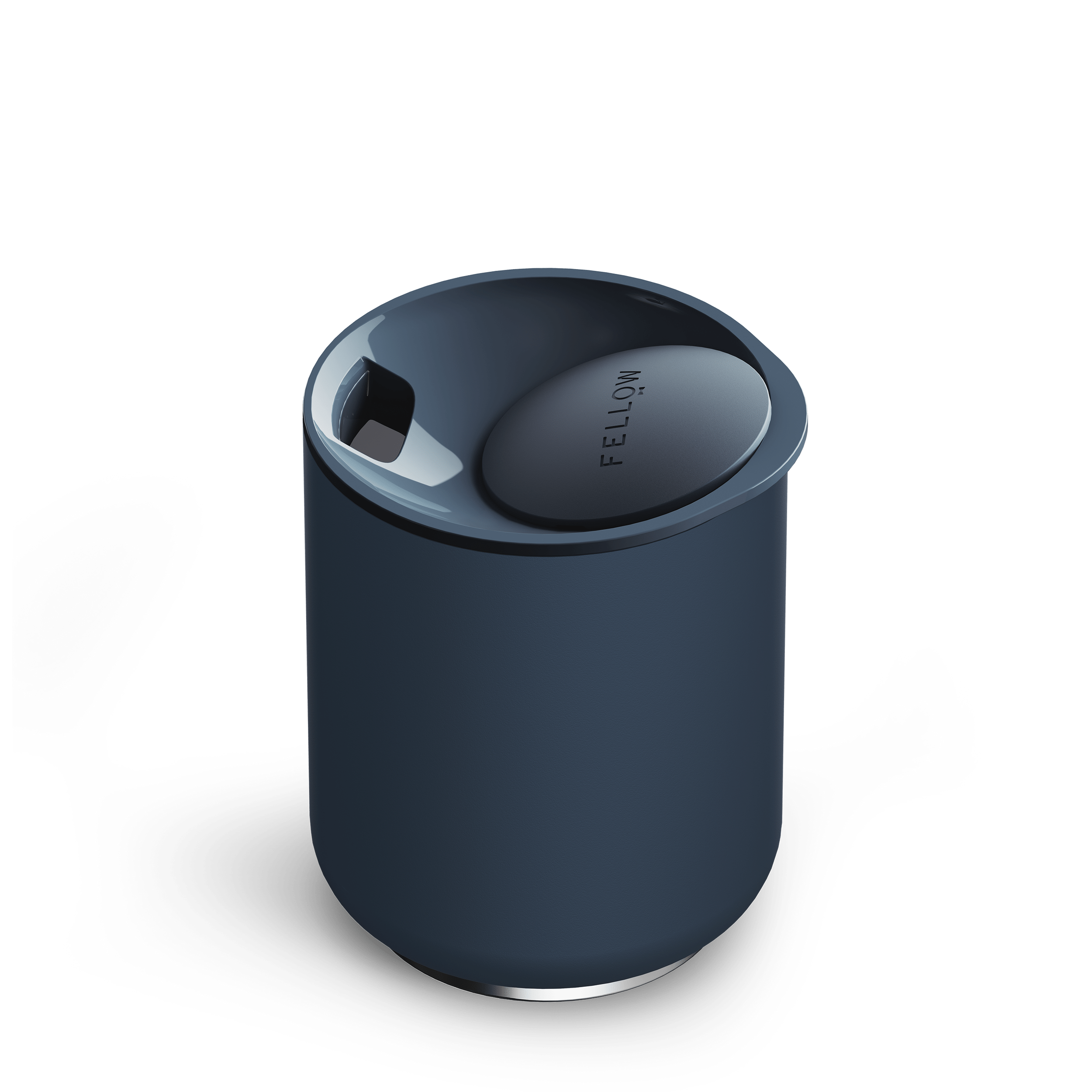 Fellow Rocky Lowball Tumbler - 16oz Insulated Travel Mug with Lid, Stone Blue - Perfect for Coffee, Tea & Cold Drinks at Home, Office or On-the-Go