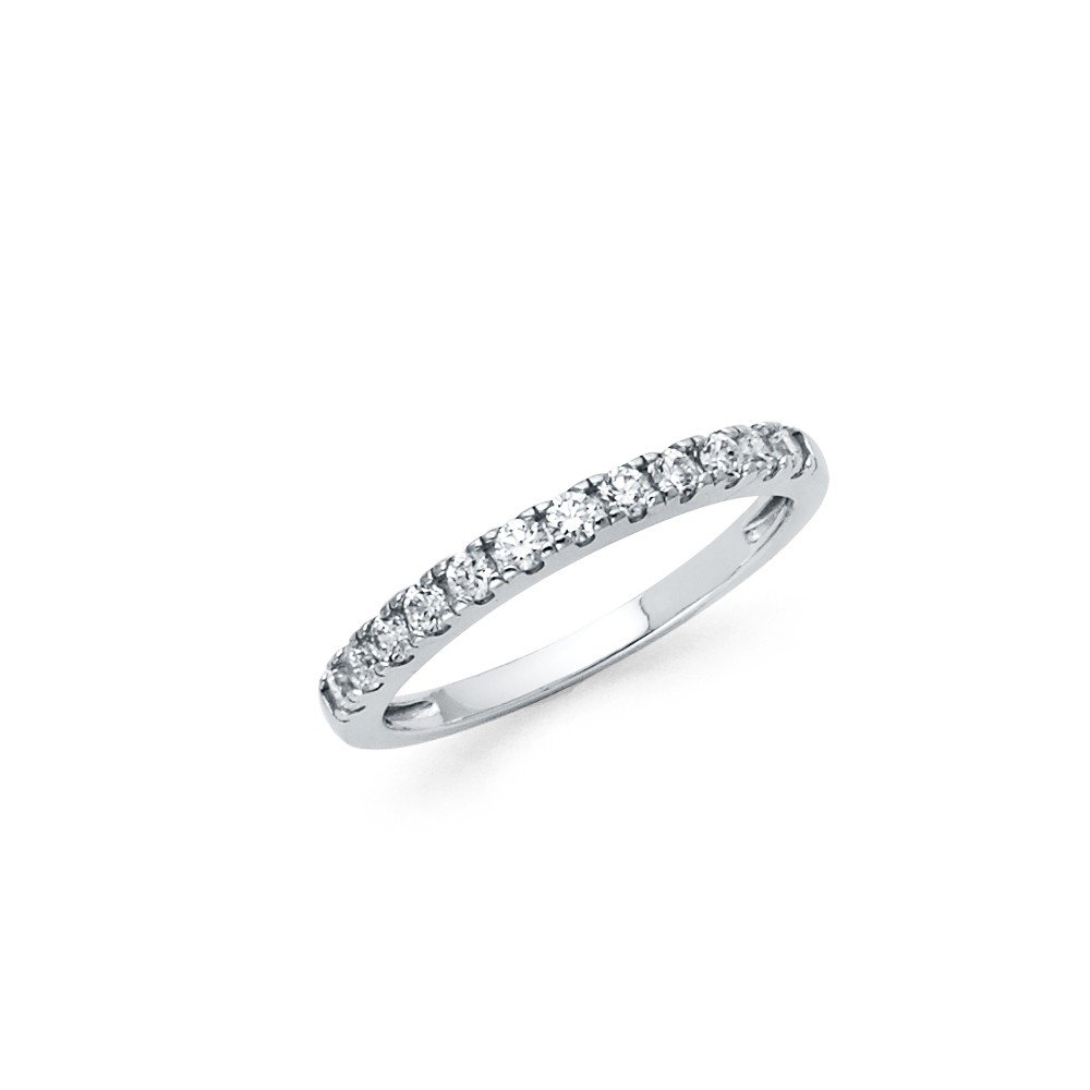925 Sterling Silver Round Channel Set Cubic Zirconia Ring - Elegant CZ Wedding Band for Women, Anniversary Gift, Engagement Jewelry (Perfect for Bridal, Party & Special Occasions)