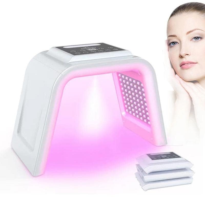 Vinban 7 Colors Omega LED Light Therapy Device - Hot & Cold Nano Water Spray for Skin Rejuvenation, UV Sterilization Facial Treatment with Atomization Function | Professional Photon Machine for Acne, Wrinkles & Skin Care at Home Spa