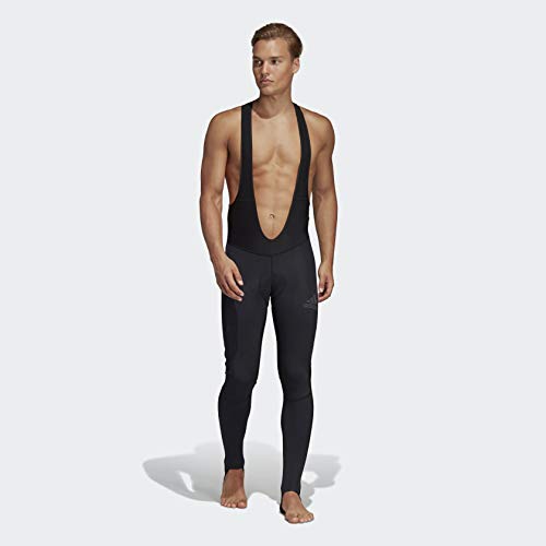 Adidas Men's Climawarm Padded Winter Bib Tights - Thermal Cycling Pants for Cold Weather Riding, Running & Outdoor Sports