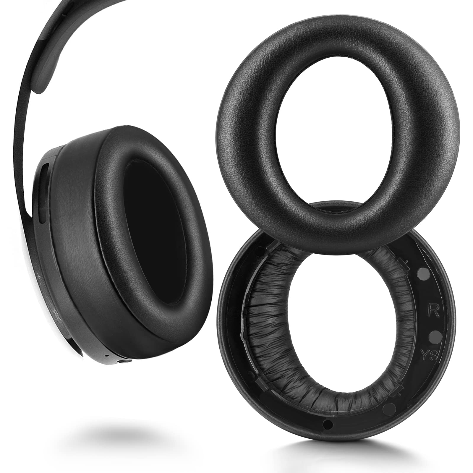 PS5 Pulse 3D Wireless Headset Replacement Ear Pads - Memory Foam Cushion Ear Cups for Sony PlayStation 5 Headphones - Comfortable Gaming Accessories for Long Play Sessions