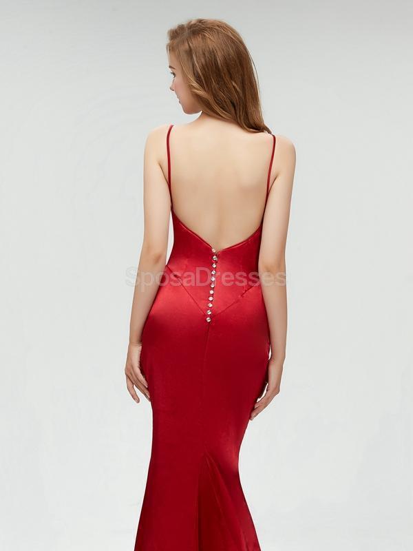 Elegant Dark Red Backless Mermaid Prom Dress for Evening Parties - Perfect for Homecoming, Prom Night & Formal Events