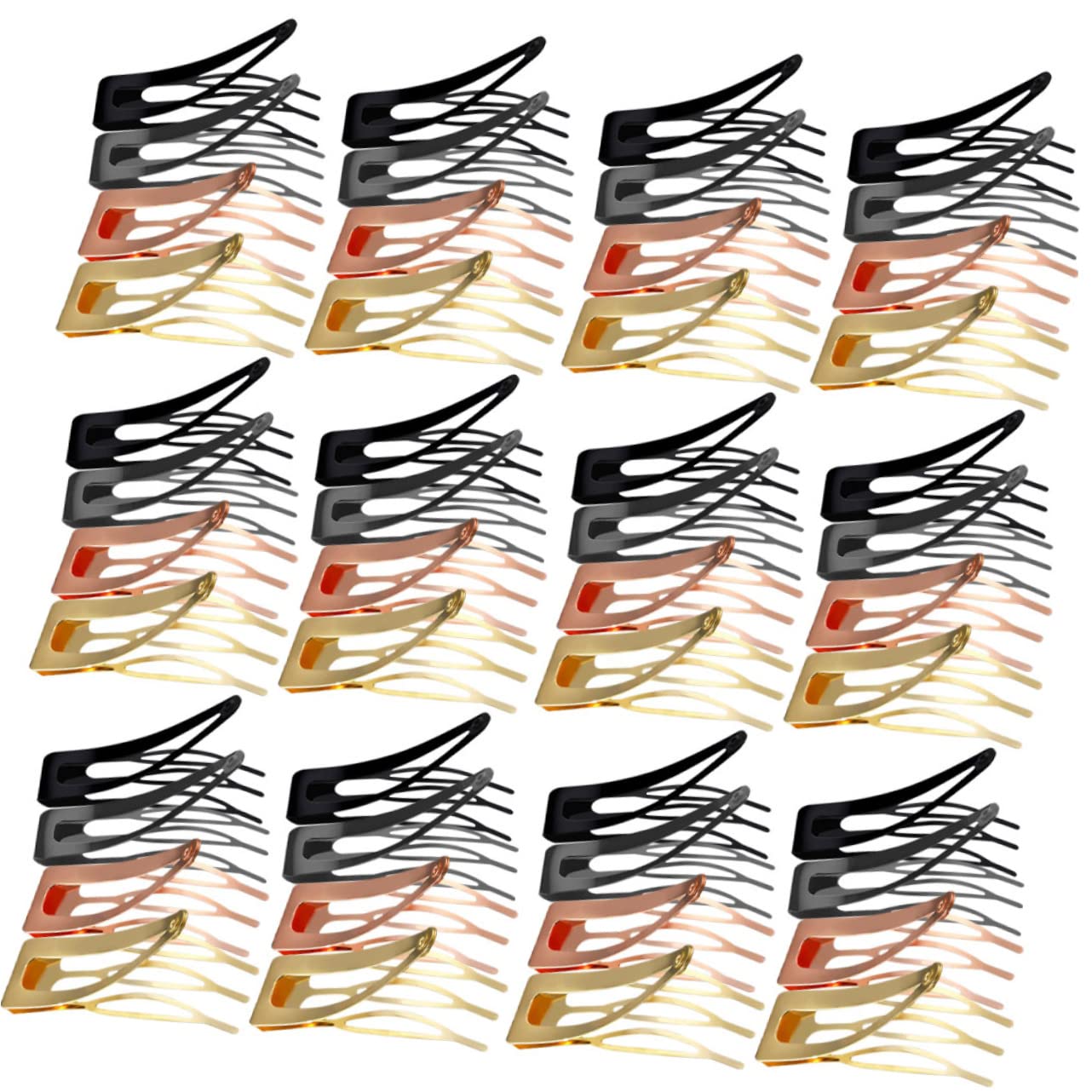 Beaupretty 60pcs Hair Clips for Women & Girls - Metal Snap Hair Accessories for Salon & Daily Use