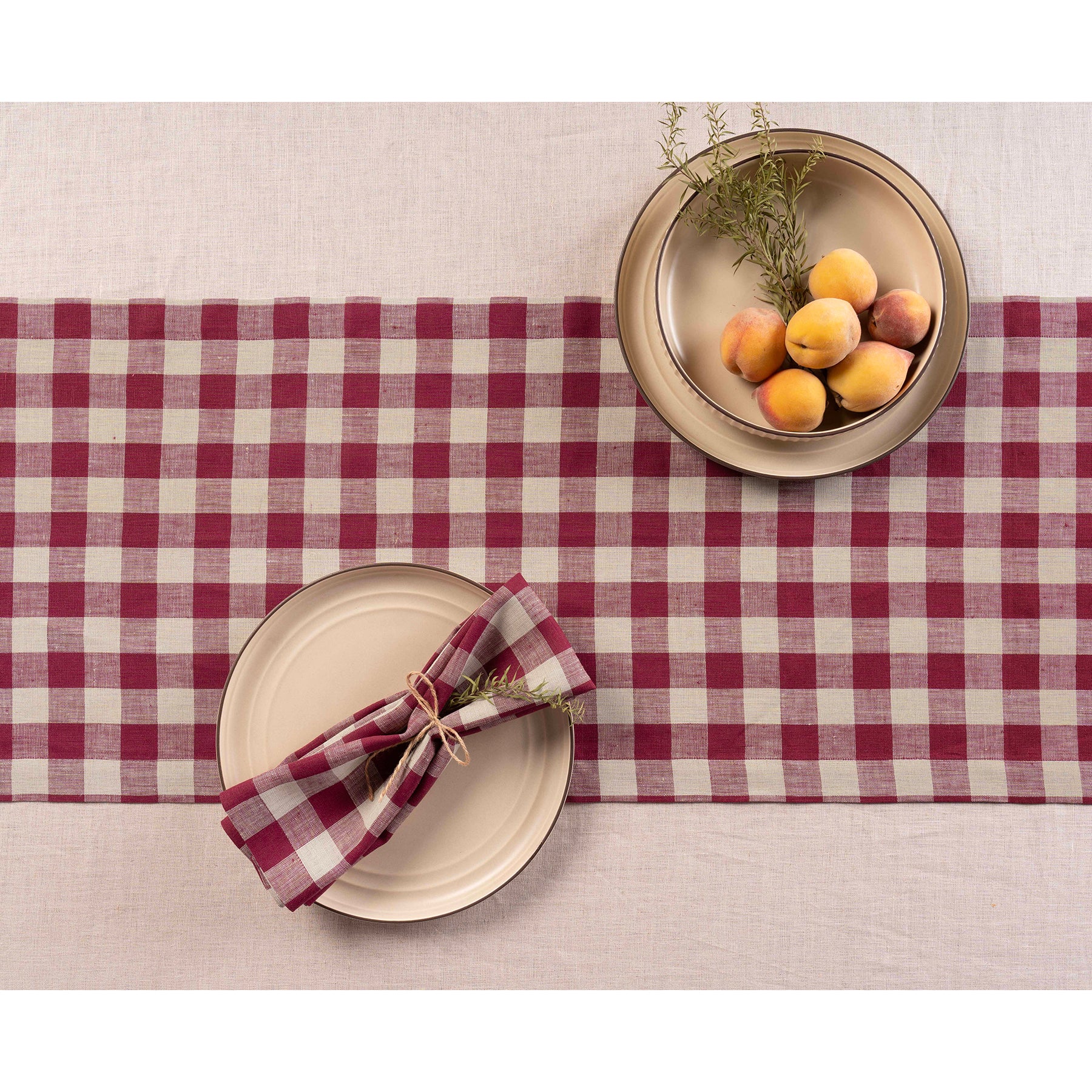 Morgan Check Table Runner - Classic Plaid Cotton Tablecloth for Dining & Kitchen Decor - Perfect for Holiday Dinners, Parties & Farmhouse Style Home Decor