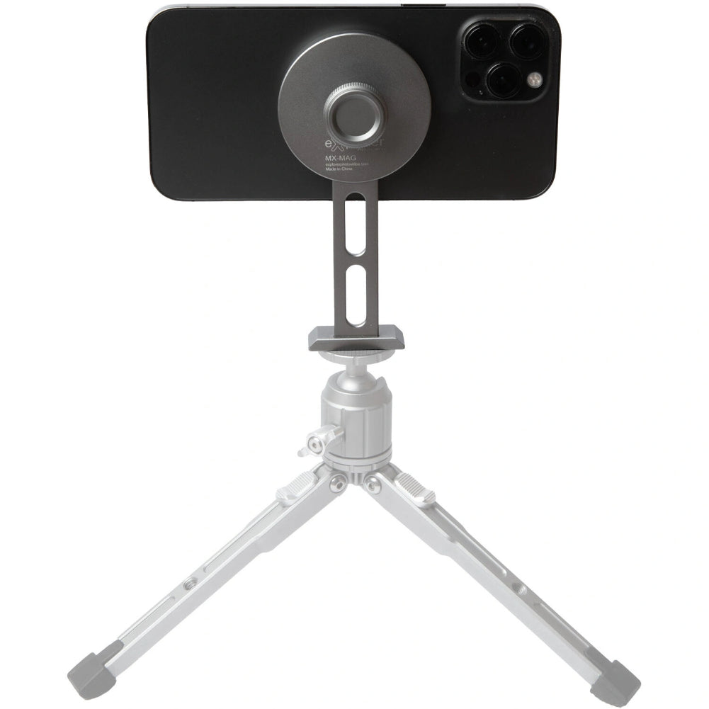 Explorer MX MAG Magnetic Tripod Phone Mount for MagSafe - Universal Smartphone Holder for iPhone 14/13/12, Samsung Galaxy - Perfect for Vlogging, Live Streaming & Hands-Free Video Calls