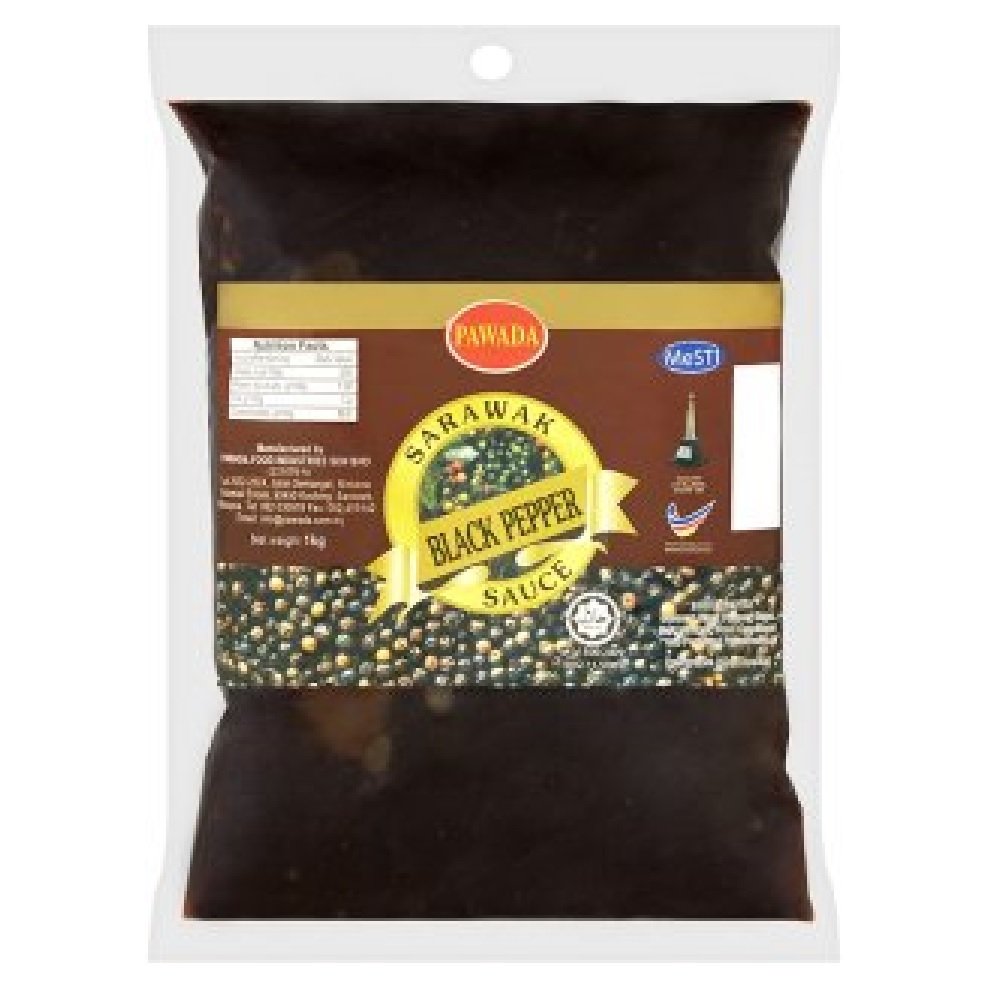 **Pawada Sarawak Black Pepper Sauce 1kg (3 Pack) – Premium Malaysian Black Pepper Condiment for Grilling, Stir-Fry & Marinades – Spicy & Flavorful Sauce for Steak, Seafood & Asian Dishes**