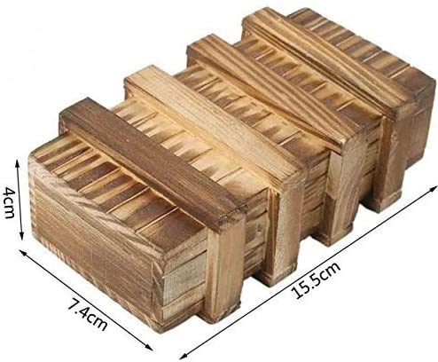 Handmade Wooden Puzzle Lock Cube Game Box - Super Secure Secret Drag & Drop IQ Toy for Kids & Adults | Brain Teaser, Stress Relief & Family Game Night Fun
