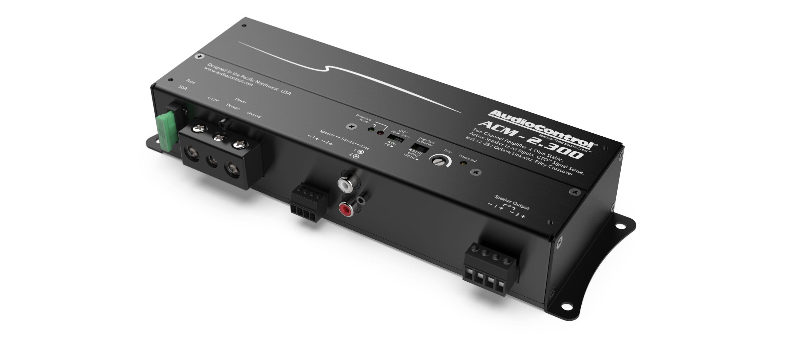 AudioControl ACM 2.300 2-Channel Micro Power Amplifier - Compact Car Audio System for Enhanced Sound Quality | Perfect for Vehicles, Boats & Home Stereo Setups