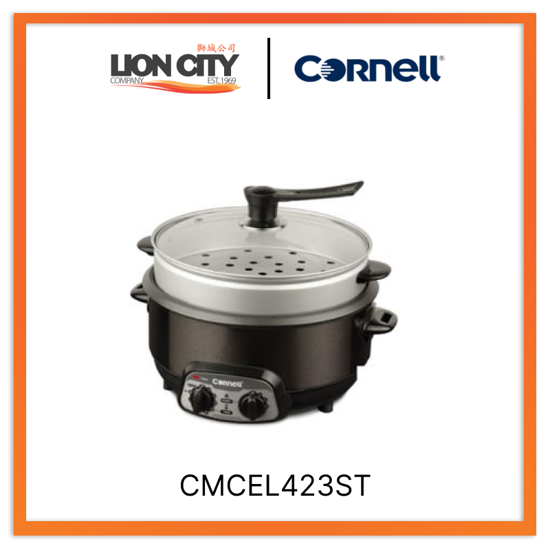 Cornell CMCEL423ST 3.8L Multi-Cooker with Steam Tray - Electric Pressure Cooker, Slow Cooker, Rice Cooker & Food Steamer - Perfect for Meal Prep, Family Dinners & Healthy Cooking