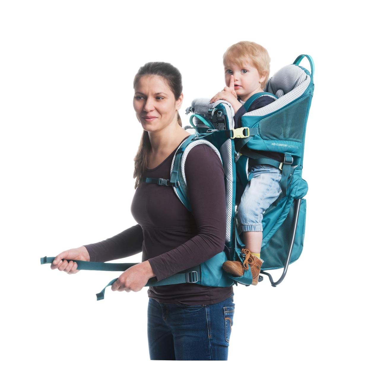 Deuter Kid Comfort Child Carrier Hiking Backpack - Active Standard Fit & Active SL Women's Fit for Outdoor Adventures, Family Hiking & Travel