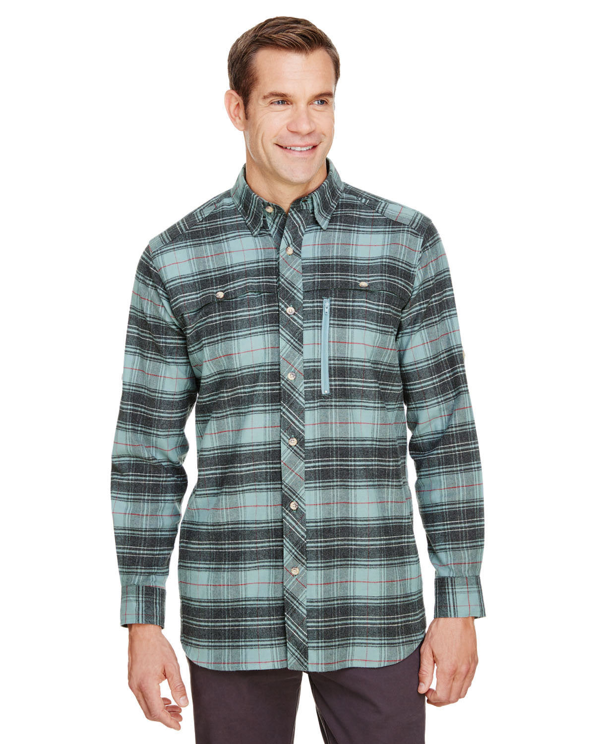 BP7091 Men's Stretch Flannel Shirt - Comfortable & Breathable Outdoor Shirt for Hiking, Camping & Casual Wear