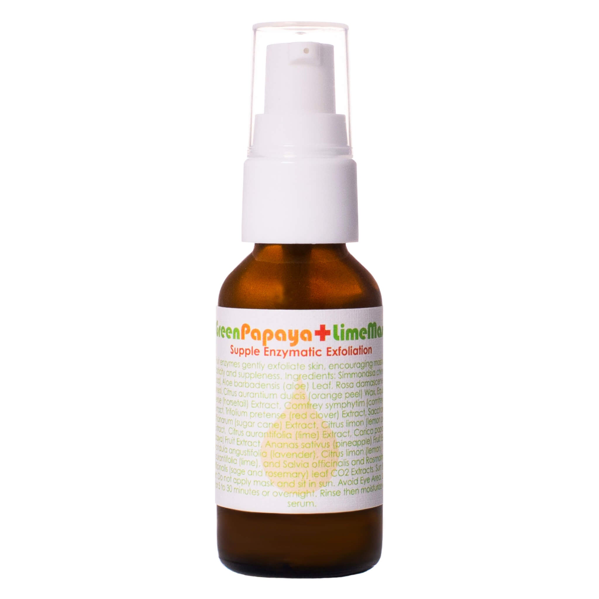 Organic Green Papaya & Lime Brightening Face Mask - Natural Exfoliating & Glow Boosting for Acne & Dark Spots | Perfect for Sensitive Skin & Evening Skincare Routine
