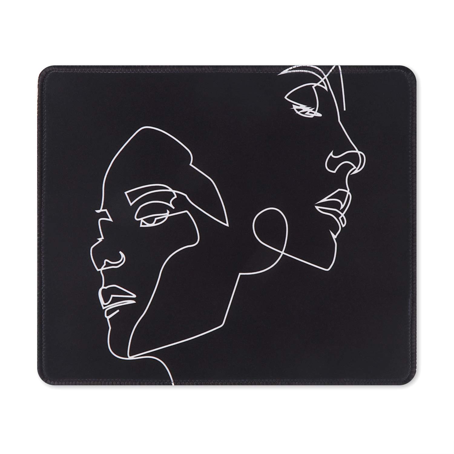 Premium Non-Slip Mouse Pad with Stitched Edges - Waterproof Lycra Fabric & Rubber Base - 10.4