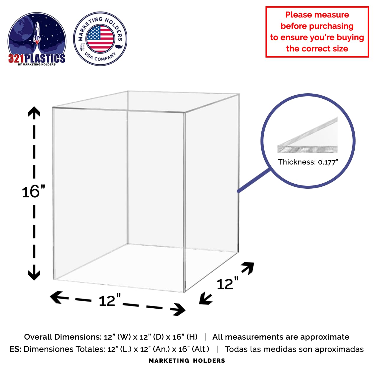 4-Pack Clear Acrylic Display Risers 12