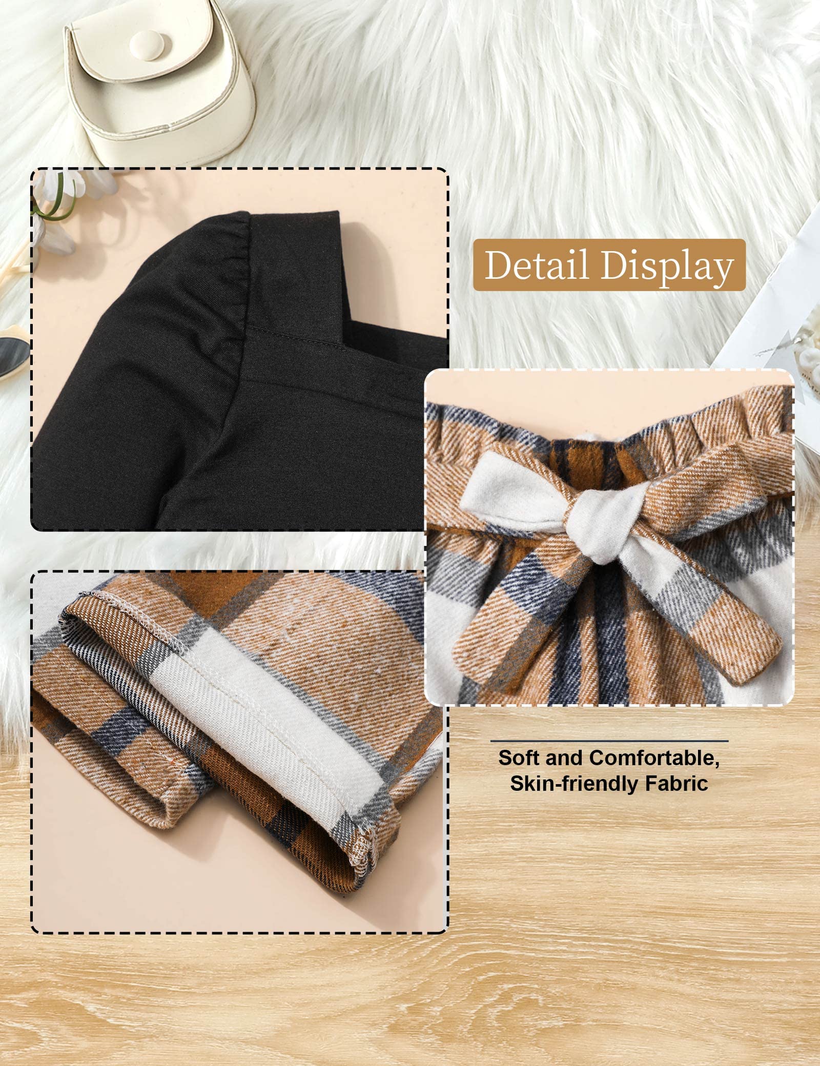 Toddler Girl Outfit Set - Cute Puff Sleeve Shirt, Pants & Headband 3-Piece Gift | Stylish Girls Fashion Clothes for Birthday, Photo Shoots & Special Occasions