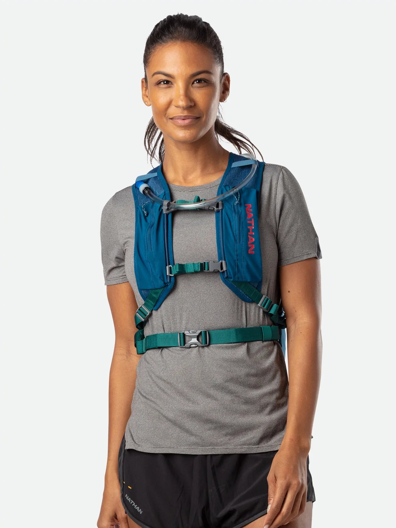 **15L Hydration Backpack for Hiking, Running & Cycling - Lightweight & Durable Crossover Pack (Marine Blue/Hot Red) - Perfect for Outdoor Adventures & Sports**