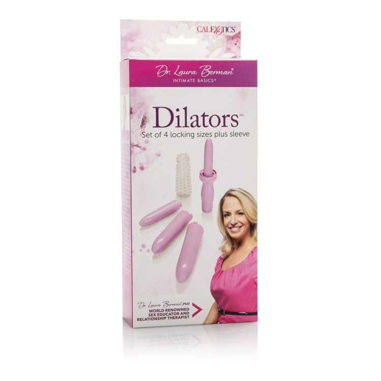 Dr. Laura Berman Vaginal Dilators Set of 4 Sizes with Locking Mechanism & Storage Sleeve - Pelvic Therapy for Vaginismus, Postpartum Recovery & Sexual Wellness