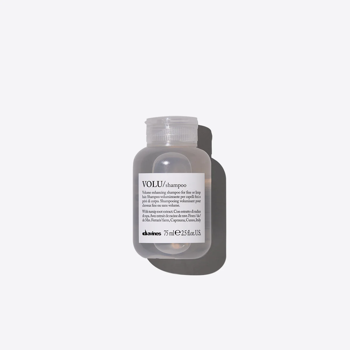 VOLU Volumizing Shampoo for Fine Hair - 75ml Travel Size - Adds Body & Shine for Daily Use at Home or Gym