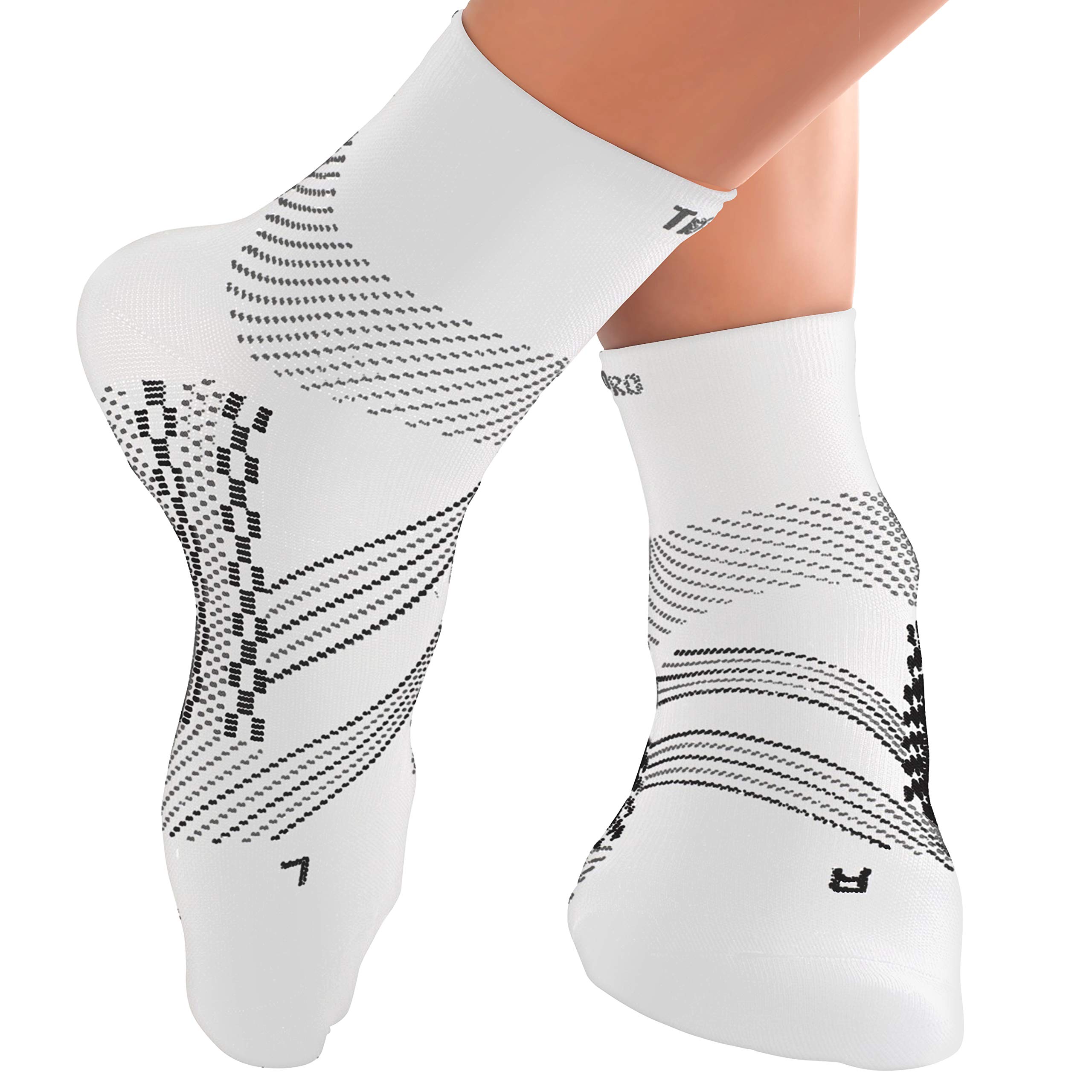 TechWare Pro Plantar Fasciitis Socks for Women & Men - Ankle Compression Socks with Arch Support & Achilles Tendonitis Relief - Perfect for Running, Hiking, and All-Day Comfort