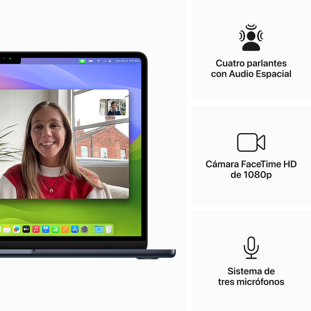 Apple MacBook Air 13-inch with M3 Chip - 8-Core CPU, 8-Core GPU, 256GB SSD - Midnight Blue | Lightweight Laptop for Work, Study & Travel