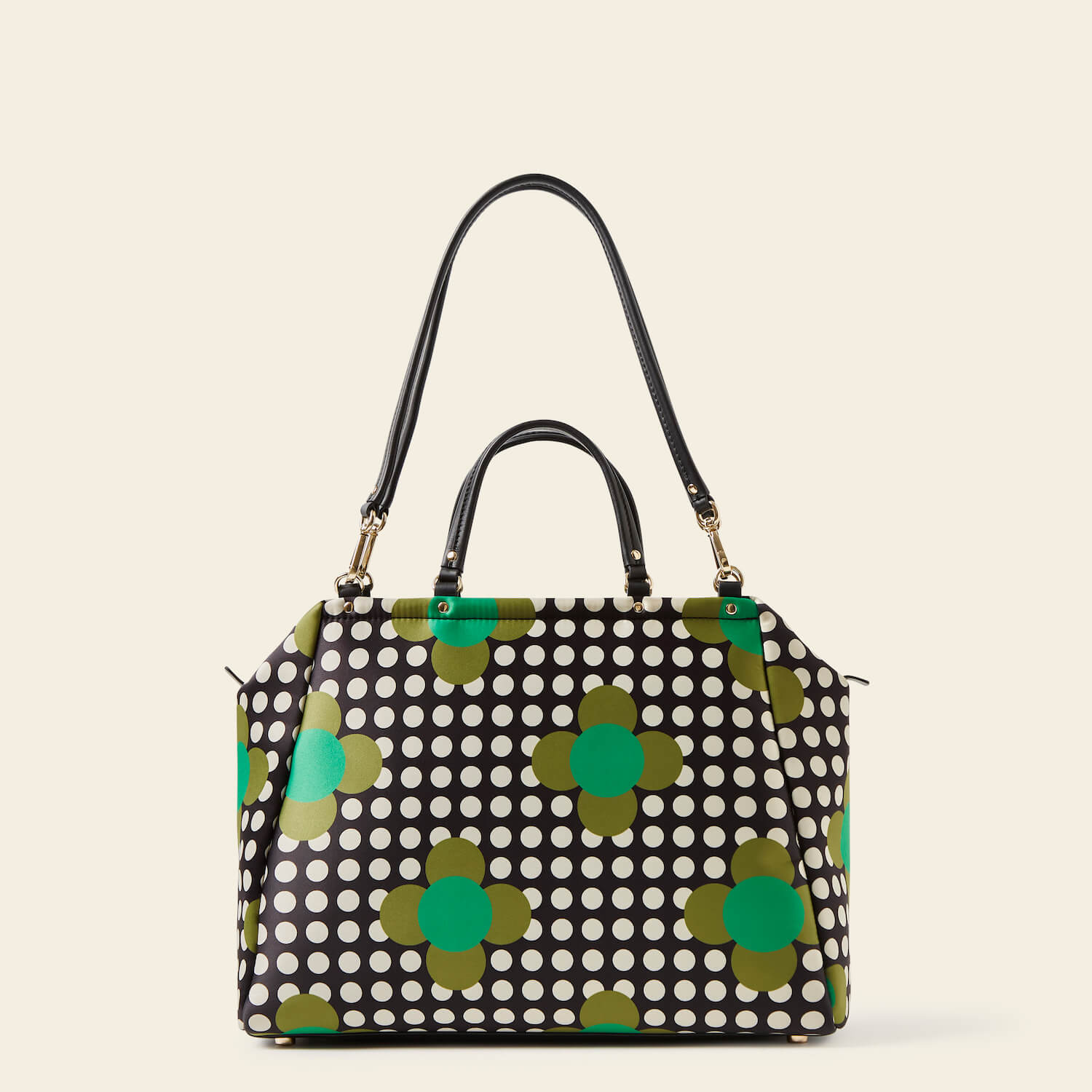 Opera Big Tote Bag - Jewel Flower Polka Dot Print Fashionable Shoulder Bag for Women | Perfect for Work, Travel, and Beach Outings