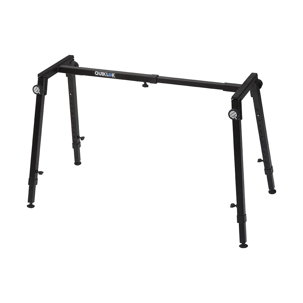QUIK LOK WS-421 Adjustable Keyboard Stand & Mixer Stand - Heavy Duty Music Equipment for Studio, Stage & Home Use