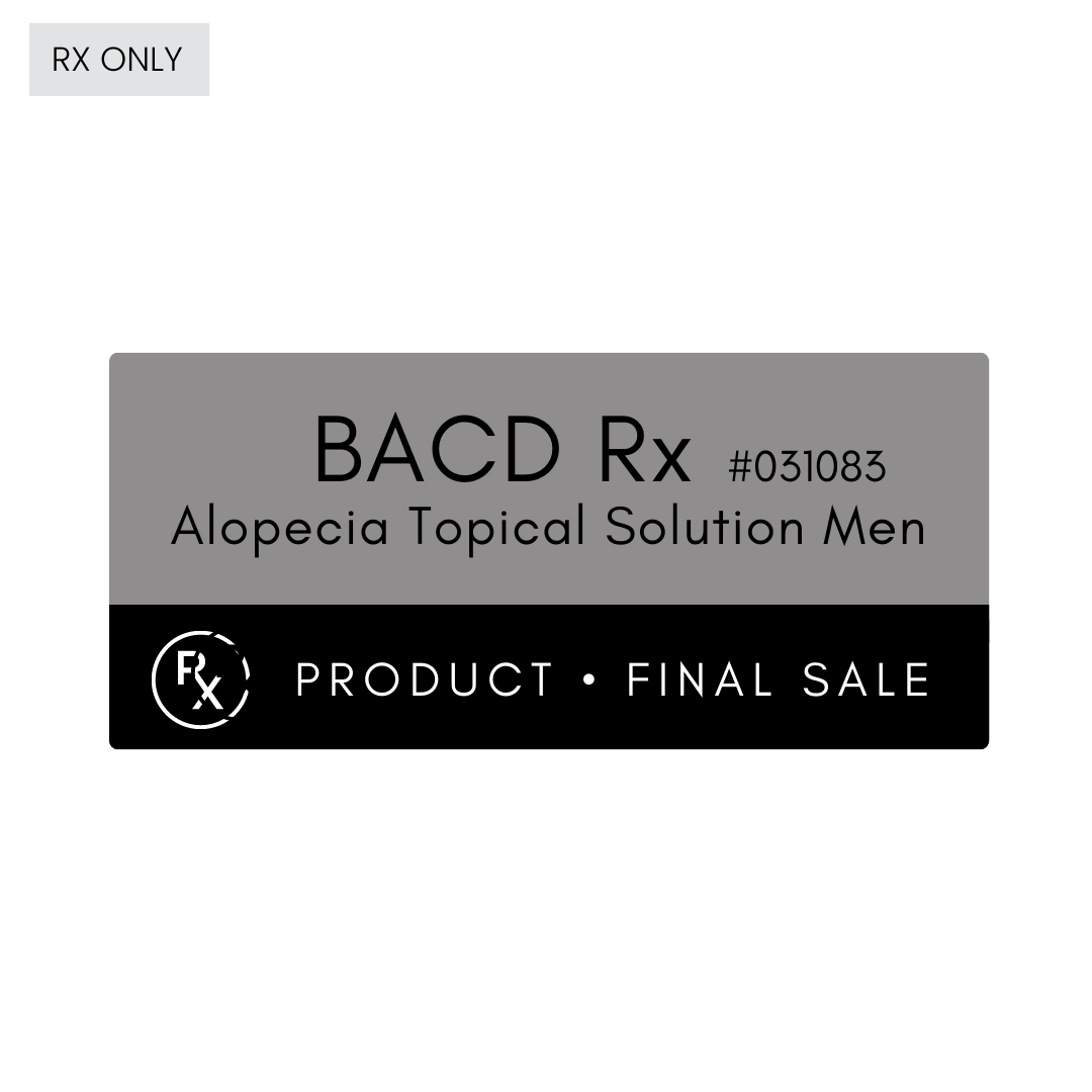 BACD Rx Alopecia Topical Solution for Men - Hair Growth Treatment for Thinning Hair & Baldness | Effective Scalp Treatment for Male Pattern Hair Loss