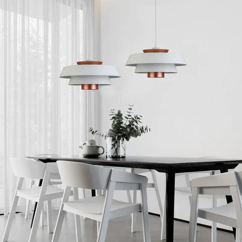 Modern Double Layer LED Pendant Light - Energy Efficient Hanging Lamp for Living Room, Bedroom & Dining Room Lighting