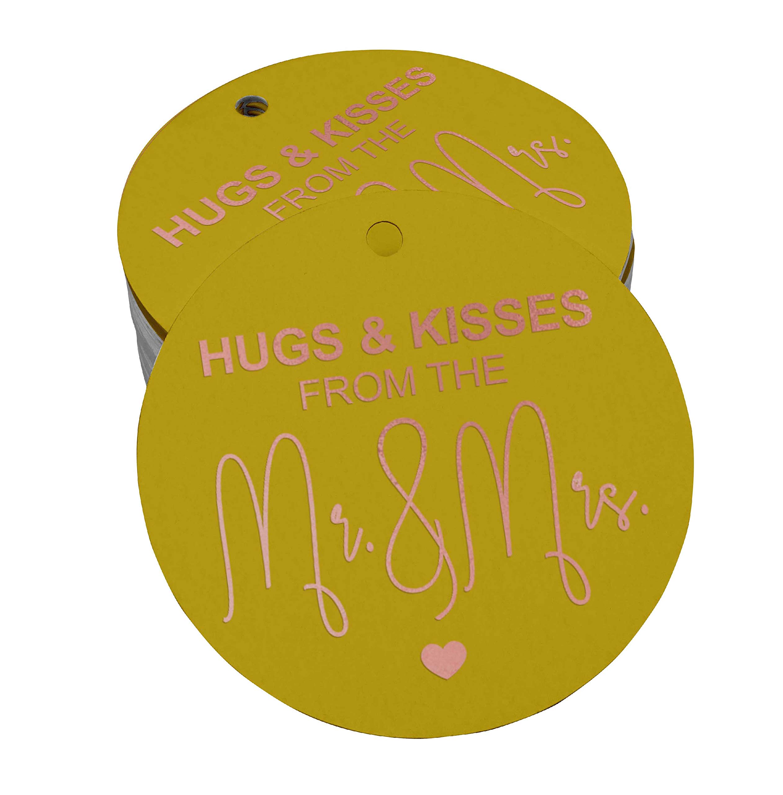 100pcs Rose Gold Foil Wedding Favor Tags - Elegant 