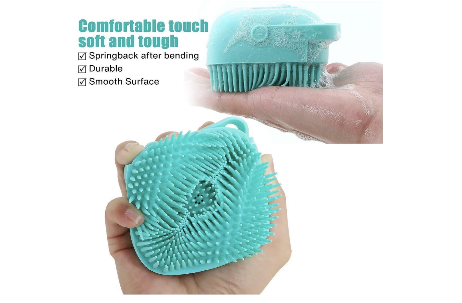 SBTs® Silicone Bath Brush for Hair & Scalp - Exfoliating Body Scrubber with Massage Bristles & Built-in Soap Dispenser | Perfect for Shower, Bath & Spa Relaxation