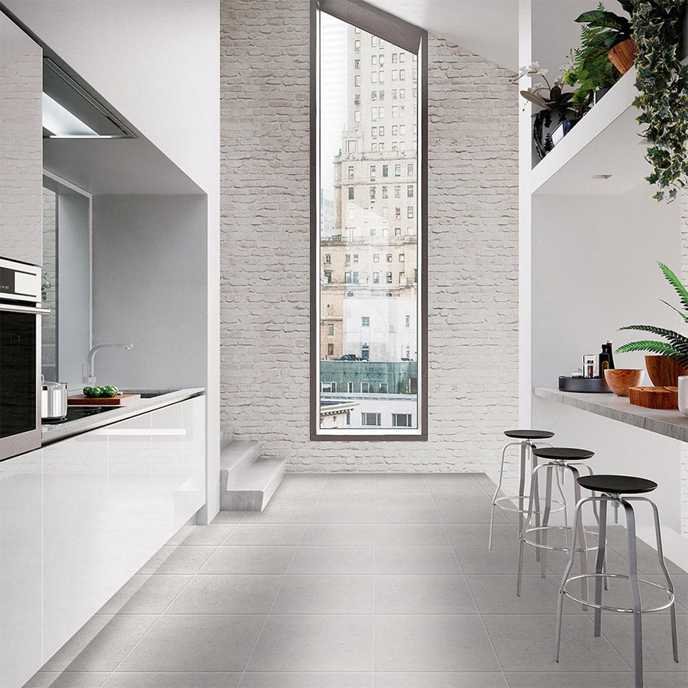 Harmony Ivory 450x450 Satin Finish Ceramic Tile - Perfect for Bathroom Floors, Kitchen Backsplash, and Living Room Accent Walls