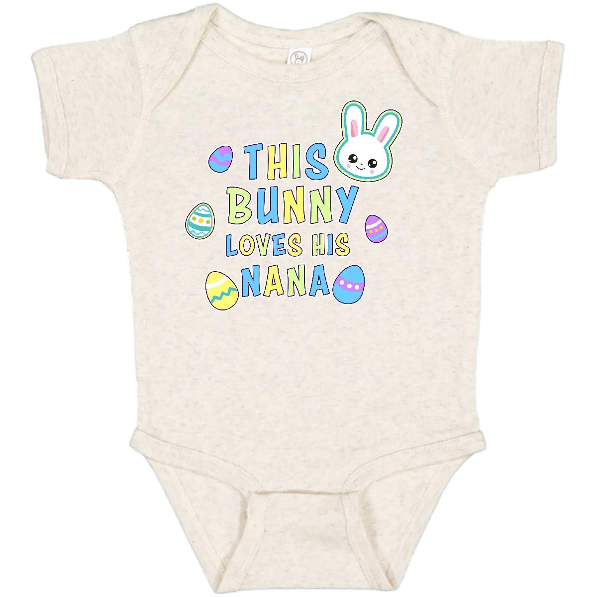 Inktastic Bunny Loves Nana Baby Bodysuit - Easter Gift for Grandkids