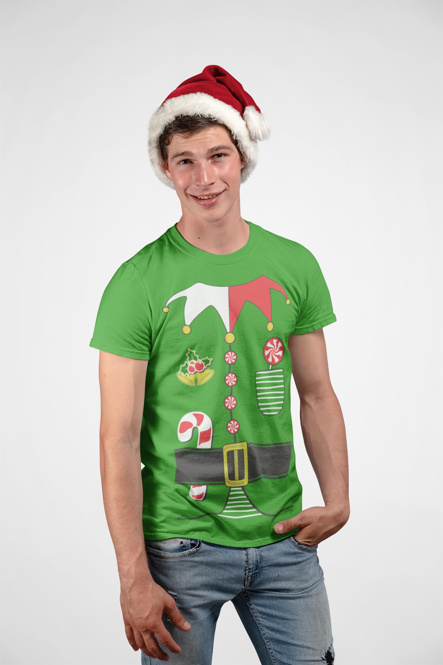 Elf Costume Christmas Holiday T-Shirt - Fun Festive Xmas Apparel for Parties & Gifts
