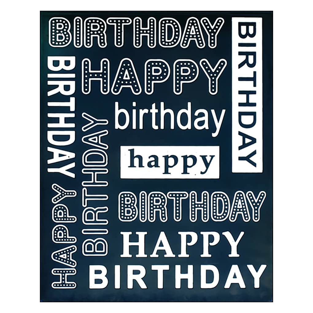 Happy Birthday Embossing Folders for Card Making - Plastic Scrapbooking & Paper Craft Supplies (3010938) - Perfect for DIY Greeting Cards, Invitations, and Handmade Decorations