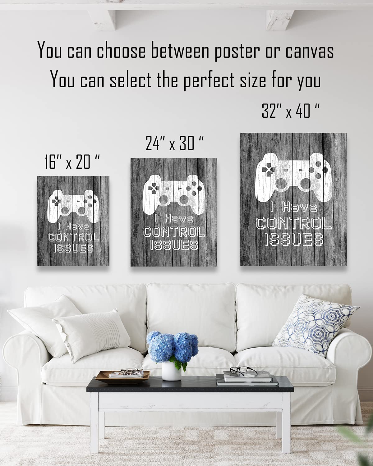 Funny Video Gaming Wall Art - 32x40 Unframed Poster for Gamers - Perfect for Gamer Gifts, Birthday Party Decor & Game Room Wall Decor - Great for Living Room, Bedroom or Man Cave