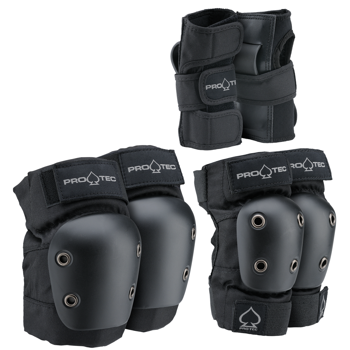 Protec Junior Skateboard Protective Gear Set - 3-Piece Knee, Elbow & Wrist Pads for Kids Safety - Perfect for Skateboarding, Roller Skating & Scooter Riding