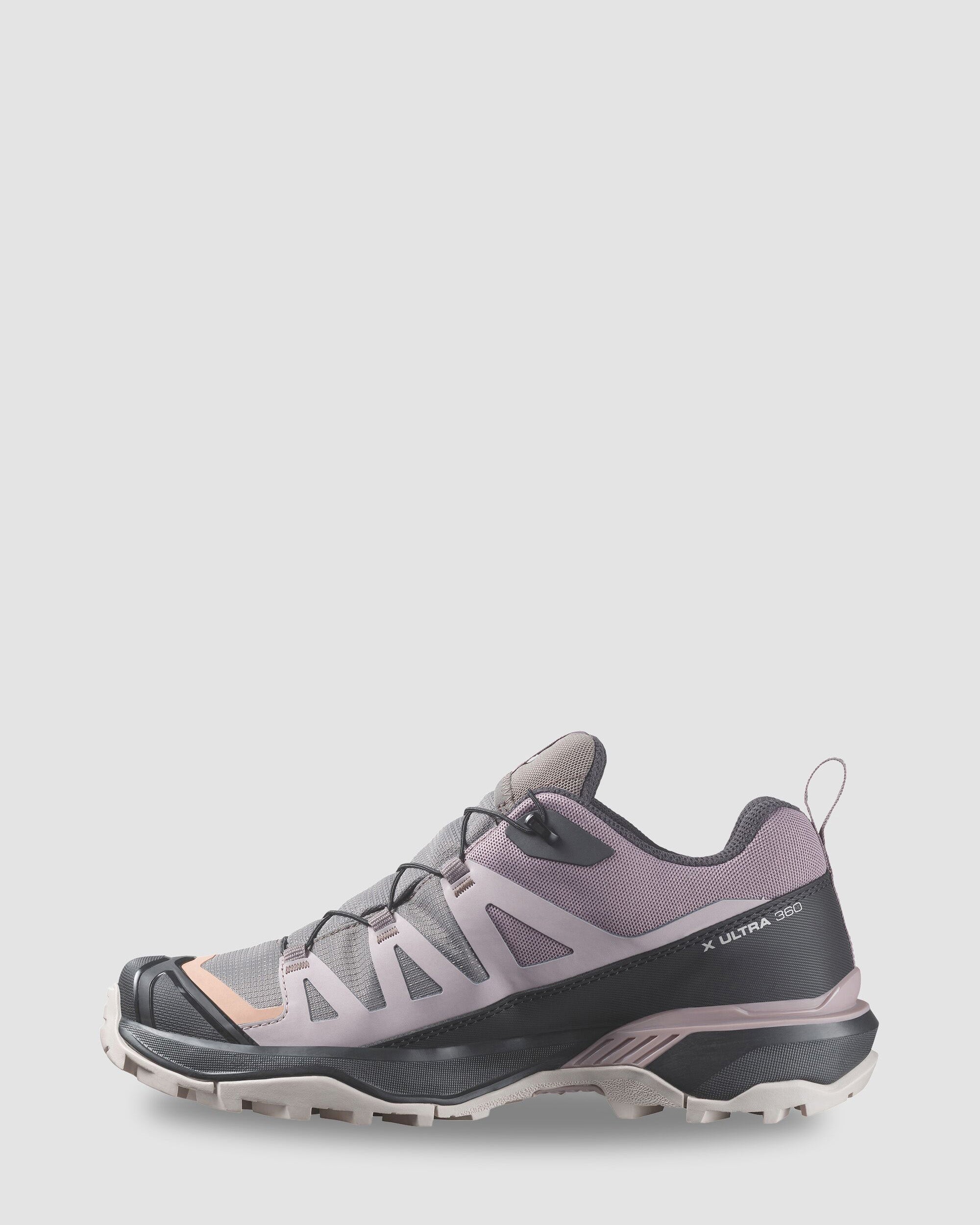Women's Salomon X Ultra 360 GTX Waterproof Hiking Shoes - Lightweight Trail Running Shoes for Women with Gore-Tex Technology | Plum Kitten/Phantom/Cork | Perfect for Outdoor Adventures, Hiking & Backpacking