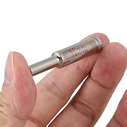 6 Pcs Diamond Drill Bit Set, 10mm Dia Diamond Coated Hole Saw Drill Bits for Glass, Tile, Ceramic, Marble - Perfect for DIY Home Projects, Bathroom Renovations & Crafting