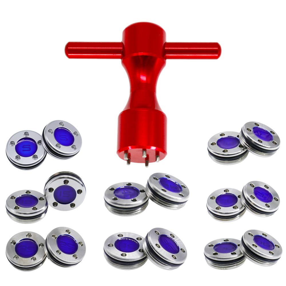 HISTAR 2Pcs Golf Club Weight Kit - Custom Blue Weights & Red Wrench Tool for Titleist Scotty Cameron Putters | Improve Swing Balance & Putting Accuracy on Greens