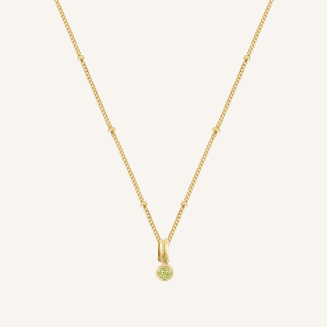 Birthstone Charm Necklace - Personalized Aura Jewelry for Women - Perfect Gift for Birthday, Anniversary & Mother's Day - Elegant Everyday Wear & Special Occasions